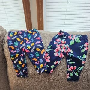 Floral and Animal Print Kids Leggings Set